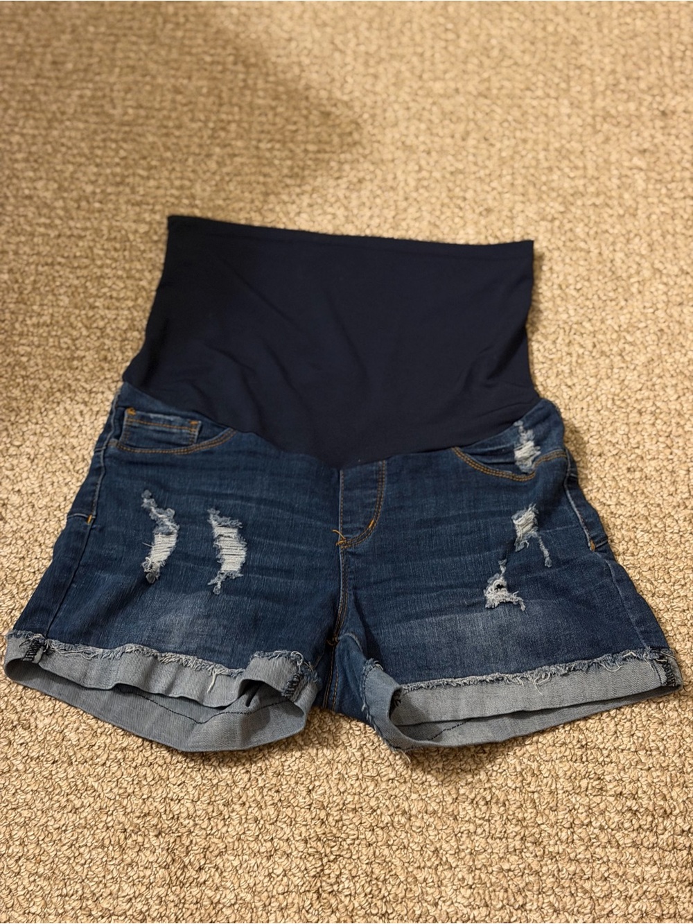 Maternity Dark Wash Denim Shorts